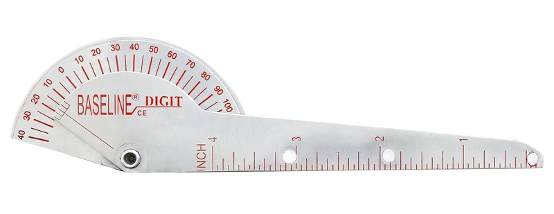 Baseline 12-1016 Stainless Steel Finger Goniometer, 1 Hand Design