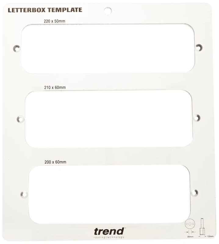 Trend Letterbox Jig with Clear Acrylic Templates for Routing On-Site Jigs, TEMP/LB/A