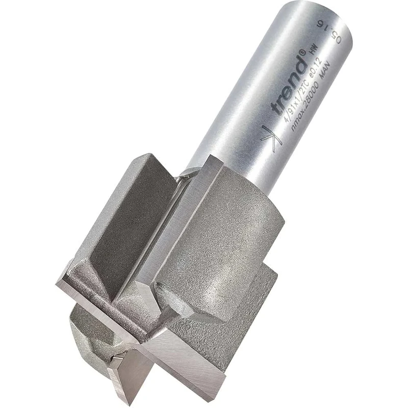 Trend Professional Two Flute Router Cutter Bit, 1/2 Inch Shank, 30mm Cut Diameter & 25mm Cut Length, Tungsten Carbide Tipped, 4/91X1/2TC