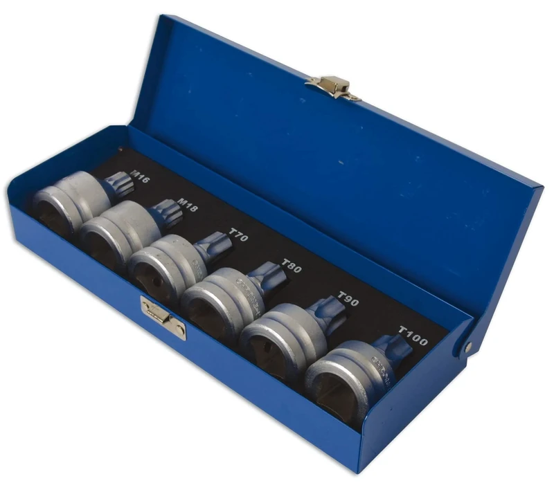 Laser 3815 Tamperproof Spline & Star Socket Bit Set 3/4"D 6pc