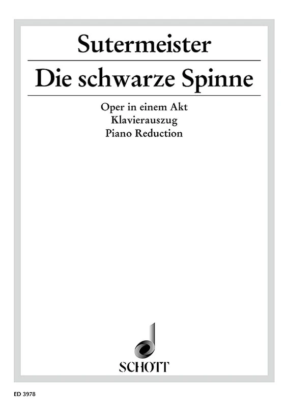 Die schwarze Spinne: Oper in einem Akt. Réduction pour piano. - Image 1