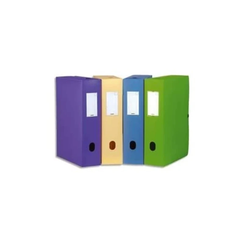 Elba Boxing Memphis Pack of 12 Box Files 7/10 Polypropylene 4 cm Spine Assorted Fashionable Colours