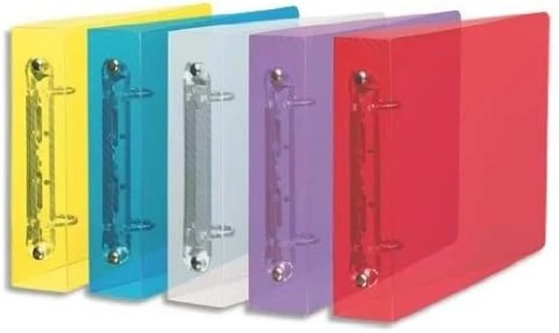 Elba Hawai 100201964 Set of 10 Italian 2-Ring Binders 25 mm Rings 30 mm Spine Polypropylene Assorted Colours