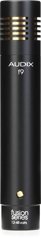 AUDIX F9 Pencil Condenser Microphone – Cardioid Pattern, 40 Hz–20 kHz, High Sensitivity, for Overheads, Acoustic Instruments, Live & Studio