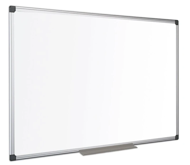 Bi-Office 900 x 600 mm Fire Retardant Maya Aluminium Frame Felt Board - White