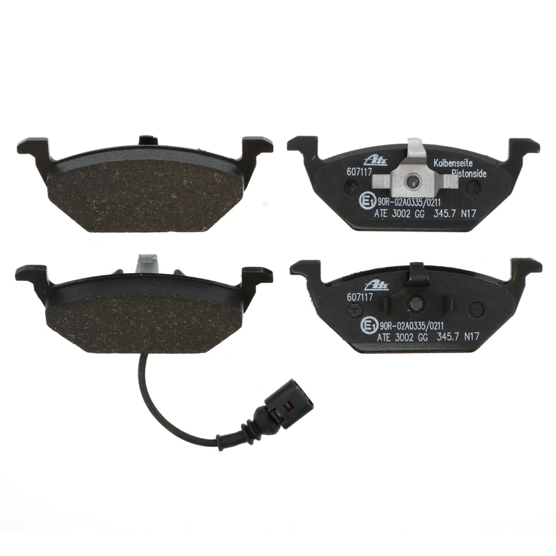 ATE Original Brake Pads - Pad Set - for Disc Brake - 13.0460-7117.2 - ECE-R90 Road Legal, Grey