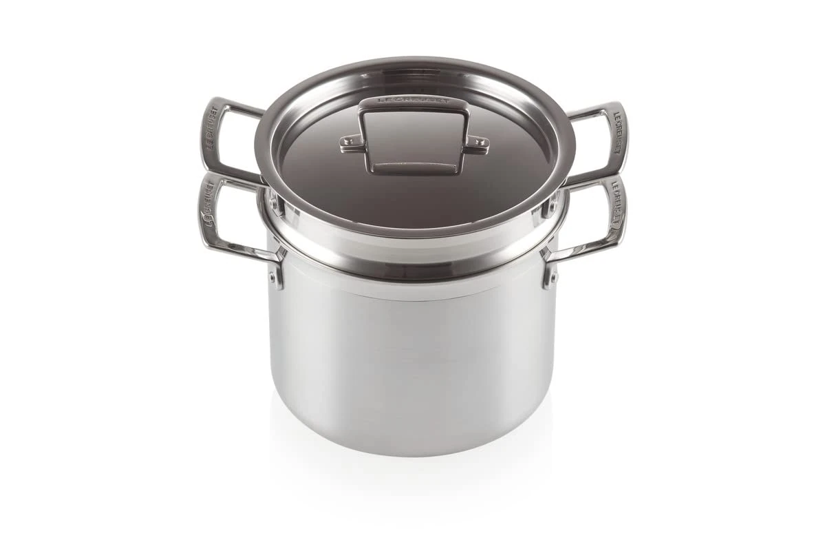 LE CREUSET 3-Ply Stainless Steel Pasta Pot, 20 cm, 96200520001000
