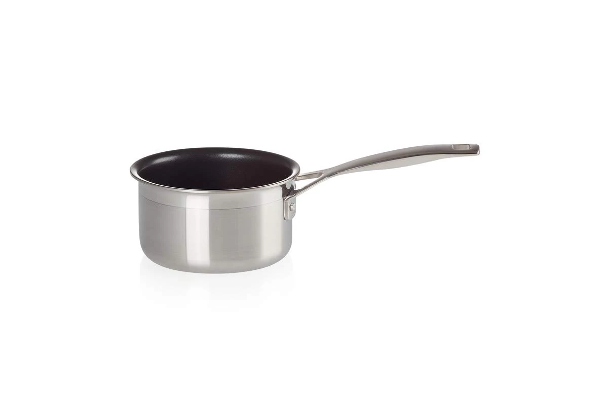 LE CREUSET 3-Ply Stainless Steel Non-Stick Milk Pan, 14 x 8.5 cm, 96201214001000