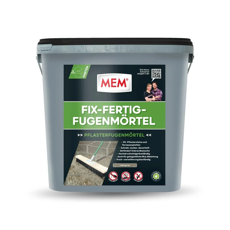 MEM Fix & Fertig Grout, Basalt, no Ants, no Puddles, no Weeds, 12,5 kg