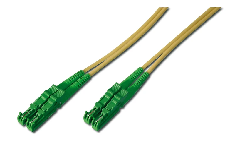 DIGITUS AL-9E2000-01I – Fibre Optic Cable OS2 – 1 m – E2000 (APC) to E2000 (APC) – Duplex Fibre Optic Cable – 1/10 Gbit/s – SM Singlemode Fibre Optic LAN Cable – Fibre Type: 9/125 µ – Yellow