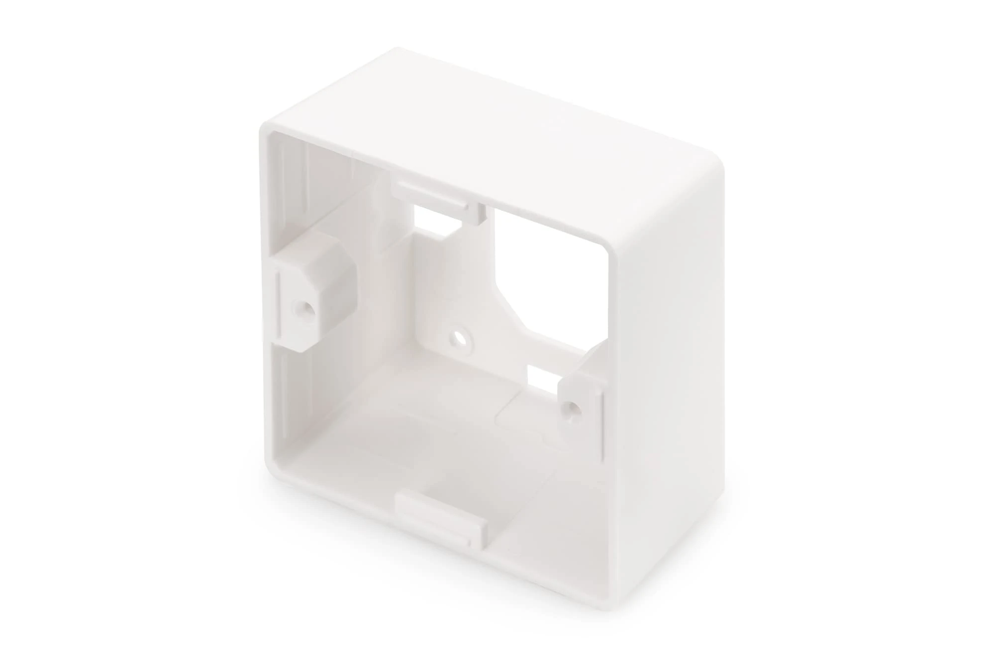 DIGITUS Surface-Mounted Frame for Junction Box/Network Socket - German Layout - 80 x 80 mm - 42 mm Depth - White