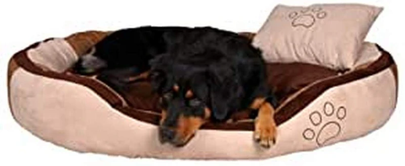 Trixie Bonzo Dog Bed, Medium, 80 × 65 cm, Beige/ Brown