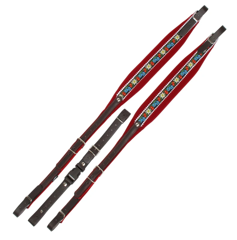 Alpenklang Accordion Straps Edelweiss/Red For 3-Row Accordions