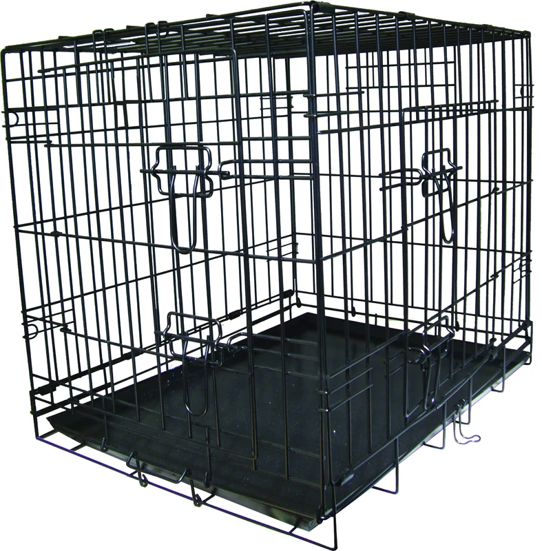 Happy Pet Small Fold Flat Pet Carrier for Dogs Portable Travel Case Comfortable Durable Breathable Rust Resistant Transport Crate Ideal for All Breeds