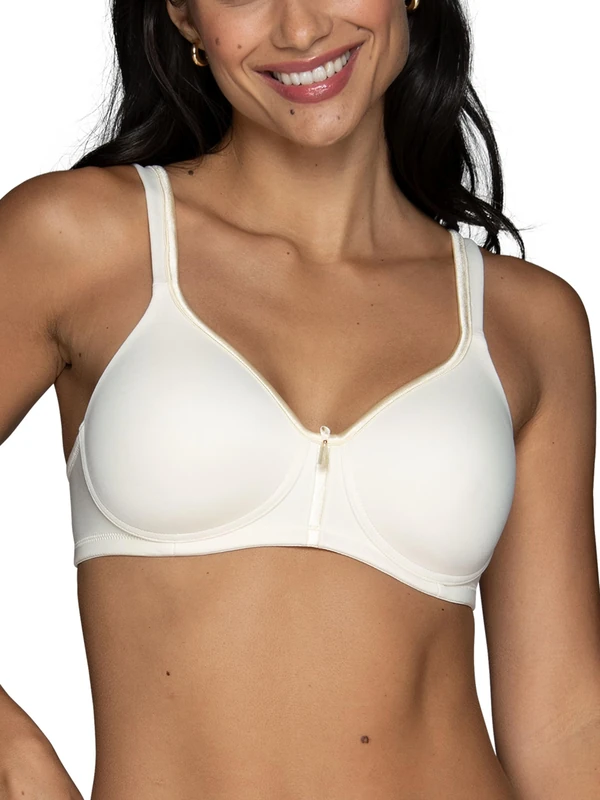 Vanity Fair Women's Bra with 2-Way Convertible Straps, Body Caress Full Coverage, Lightly Lined Cups Up to Dd, Wirefree-Ivory, 38B
