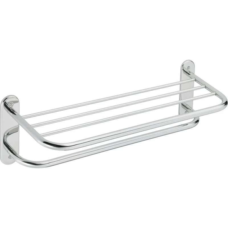 Moen 5208-241PS 24-Inch Hotel Shelf with Single Towel Bar, Stainless