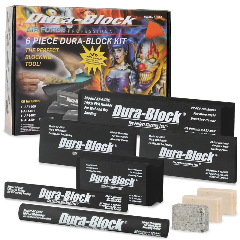 Dura-Block AF44A Black 6-Piece Sanding Block Set - Image 1
