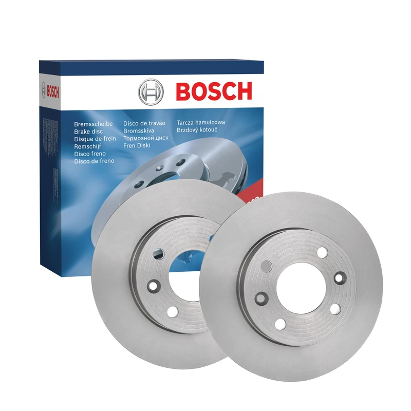 Bosch BD94 Brake Disc Set - 237.8 mm Solid Discs - Front Axle - ECE-R90 Certified - Reliable Braking, Stable Performance, Corrosion Protection - 1 Set of 2 Discs