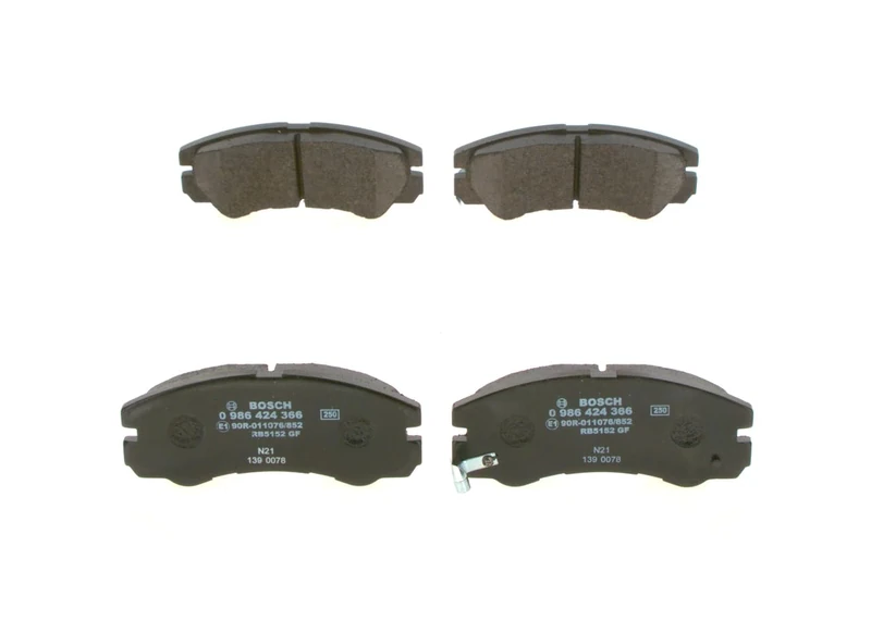 Bosch BP177 - Brake Pads Car Front Axle - Bosch Quality - Reduced Noise and Dust - ECE-R90 Certified - Copper-Free - 1 Set of 4 Pads - Image 1