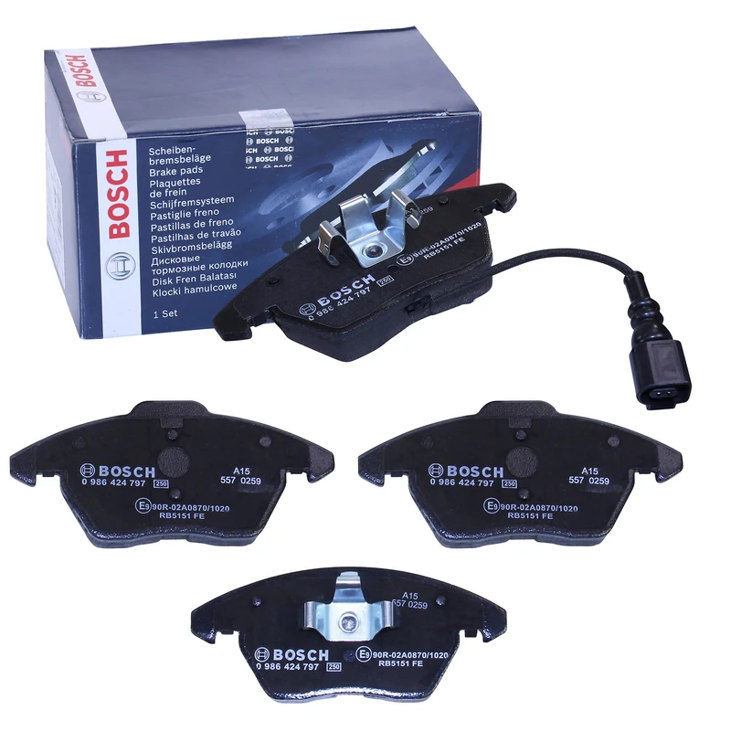 Bosch BP938 - Brake Pads Car Front Axle - Bosch Quality - Reduced Noise and Dust - ECE-R90 Certified - Copper-Free - 1 Set of 4 Pads