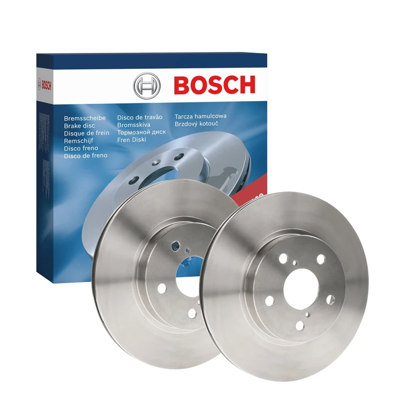 Bosch BD416 Brake Disc Set - 301.7 mm Vented Discs - Front Axle - ECE-R90 Certified - Good Cooling, Reliable Braking, Corrosion Protection - 1 Set of 2 Discs