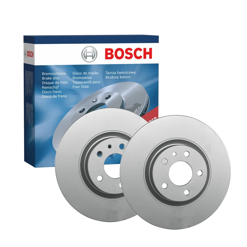 Bosch BD444 Brake Disc Set - 283.9 mm Vented Coated Discs - Front Axle - ECE-R90 Certified - Great Cooling, Advanced Corrosion Protection - 1 Set of 2 Discs