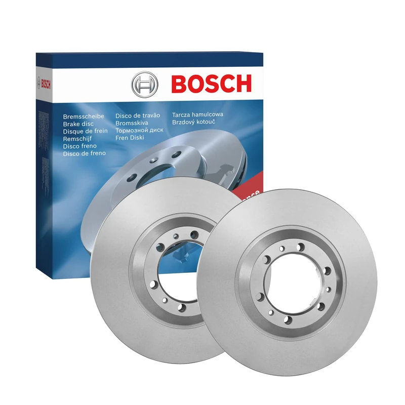 Bosch BD754 Brake Disc Set - 280 mm Vented Discs - Front Axle - ECE-R90 Certified - Good Cooling, Reliable Braking, Corrosion Protection - 1 Set of 2 Discs