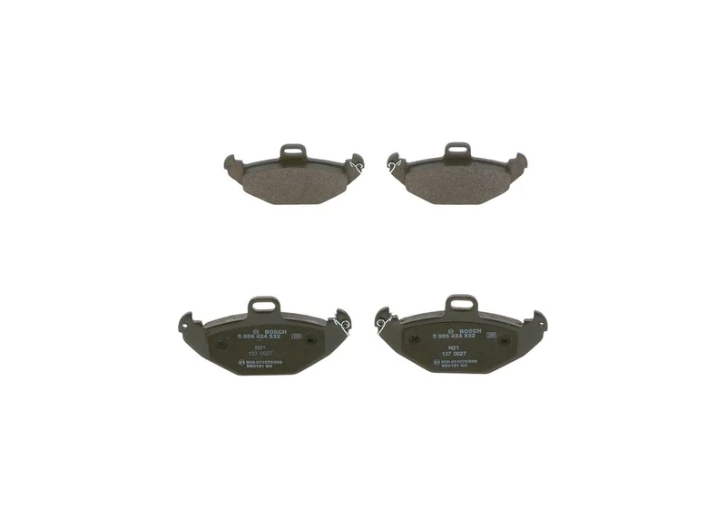 Bosch BP285 - Brake Pads Car Rear Axle - 1 Set of 4 Pads