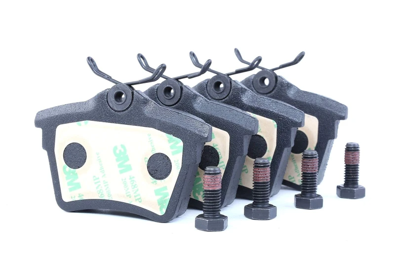 Bosch BP1005 - Brake Pads Car Rear Axle - Bosch Quality - Reduced Noise and Dust - ECE-R90 Certified - Copper-Free - 1 Set of 4 Pads - With Accessories - Image 1