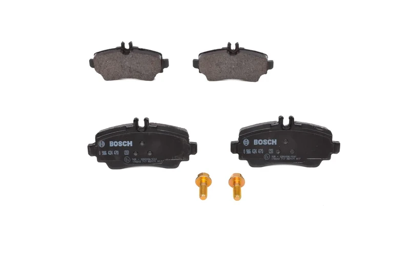 Bosch BP239 - Brake Pads Car Front Axle - Bosch Quality - Reduced Noise and Dust - ECE-R90 Certified - Copper-Free - 1 Set of 4 Pads - With Accessories