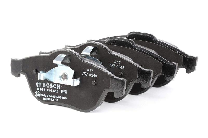 Bosch BP345 - Brake Pads Car Front Axle - Bosch Quality - Reduced Noise and Dust - ECE-R90 Certified - Copper-Free - 1 Set of 4 Pads