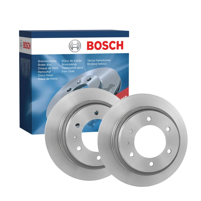 Bosch BD422 Brake Disc Set - 313 mm Vented Discs - Rear Axle - ECE-R90 Certified - Good Cooling, Reliable Braking, Corrosion Protection - 1 Set of 2 Discs