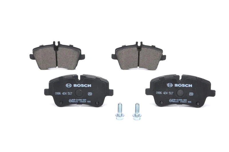 Bosch BP274 - Brake Pads Car Front Axle - Bosch Quality - Reduced Noise and Dust - ECE-R90 Certified - Copper-Free - 1 Set of 4 Pads - With Accessories