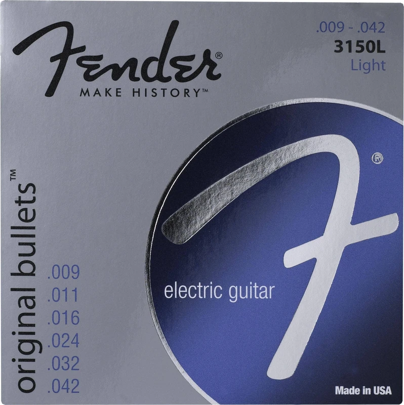 Fender Pure Nickel original Bullets guitar strings - 9-42