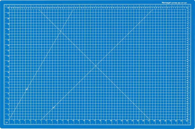 Dahle - 10693-12592 Vantage 10693 Self-Healing Cutting Mat, 24"x36", 1/2" Grid, 5 Layers for Max Healing, Perfect for Crafts & Sewing, Blue