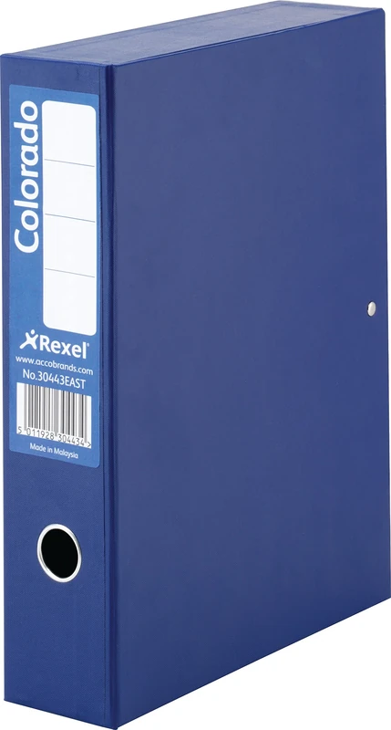 Rexel Colorado A4 Lock Spring Box File Blue (Pack of 5)