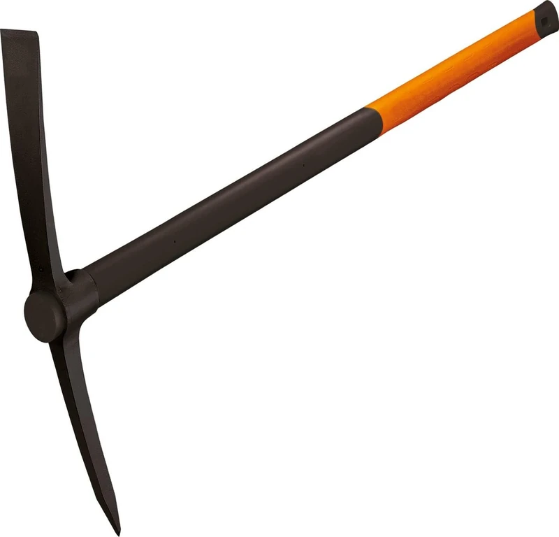 Fiskars Garden Pick 200, Length: 90 cm, Weight: 2.95 kg, Forged carbon steel head/Strong fibreglass handle, Black/Orange, 1001733