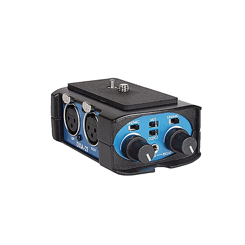 Beachtek DXA-2T Audio Adapter for Compact Camcorders with Microphone Line Input (2x Passive XLR)