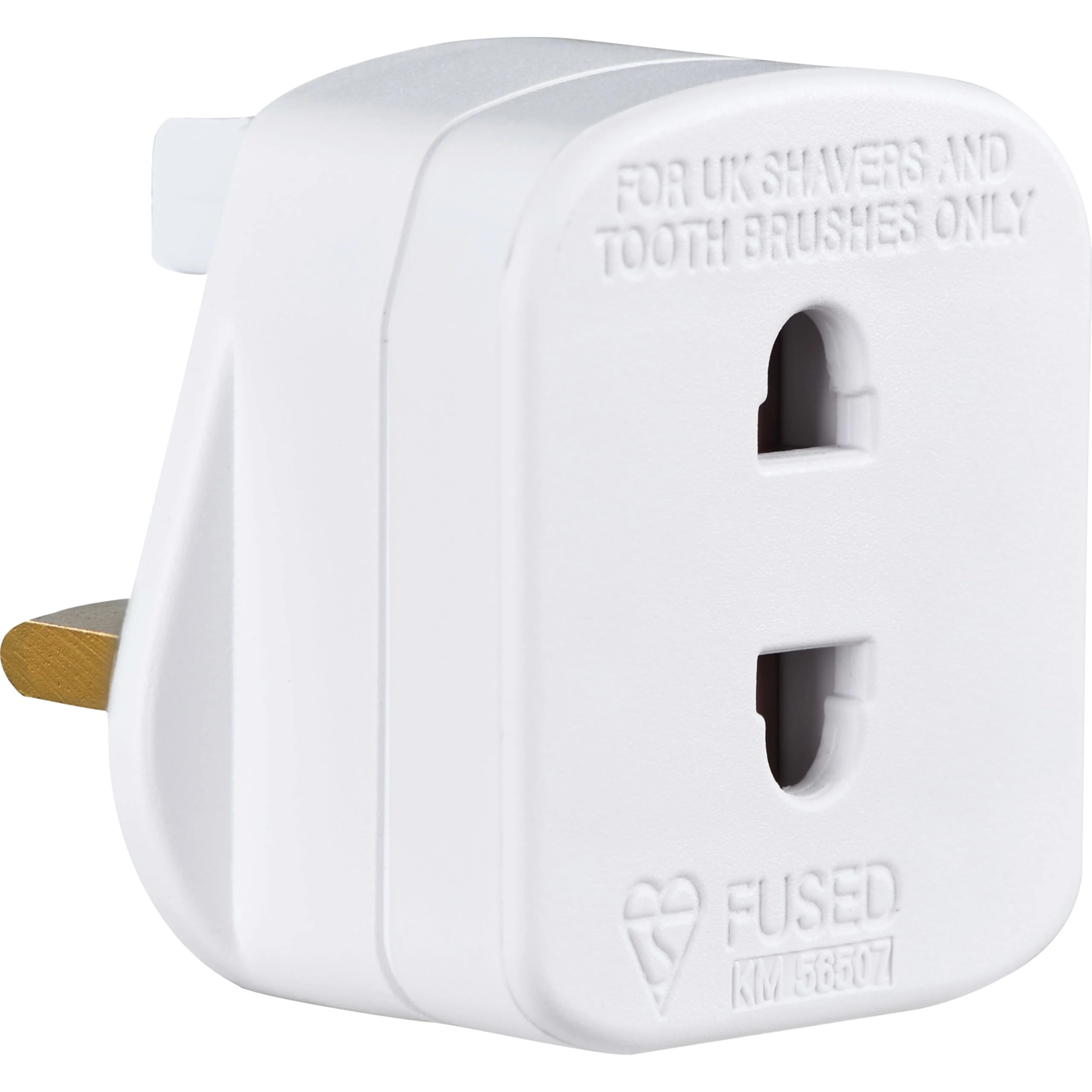 Masterplug Shavingadaptor_01 Electric Shaver Adaptor, 50 x 48 x 46 mm, White