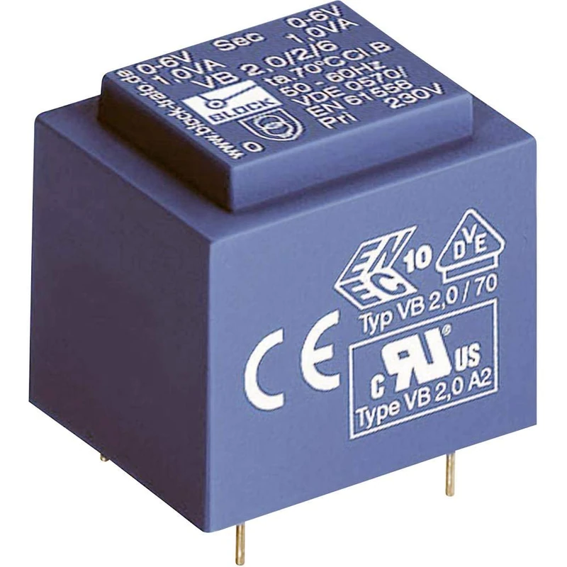Block VB 2.8/2/9 Print Transformer 1 x 230 V 2 x 9 V/AC 2.80 VA 155 mA - Image 1