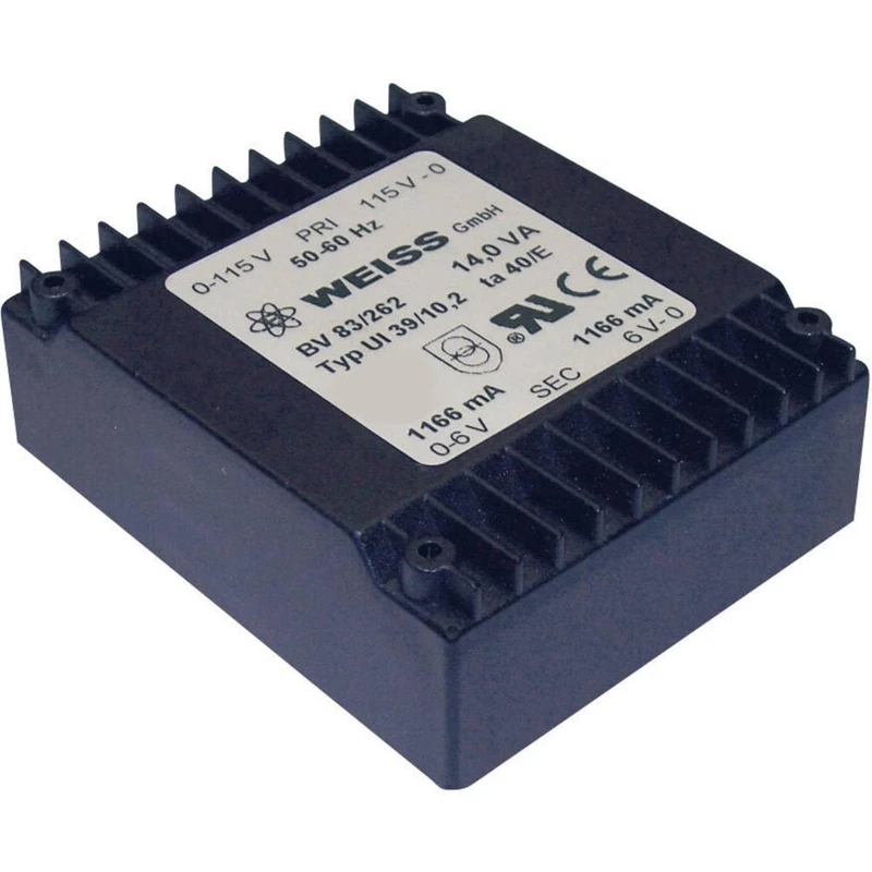 Weiss Elektrotechnik 83/265 Circuit Board Transformer 2 x 115 V 2 x 12 V/AC 14 VA 583 mA