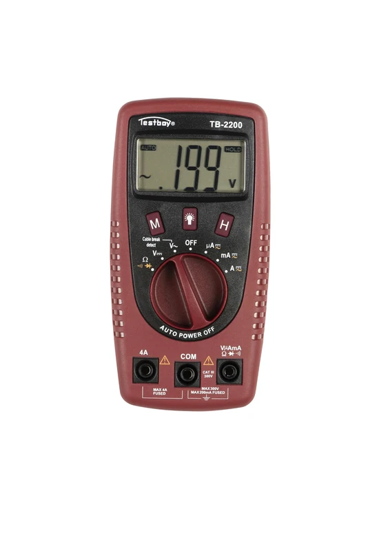 Testboy 2200-Digital Multimeter Voltage Detector with LED Torch Lamp