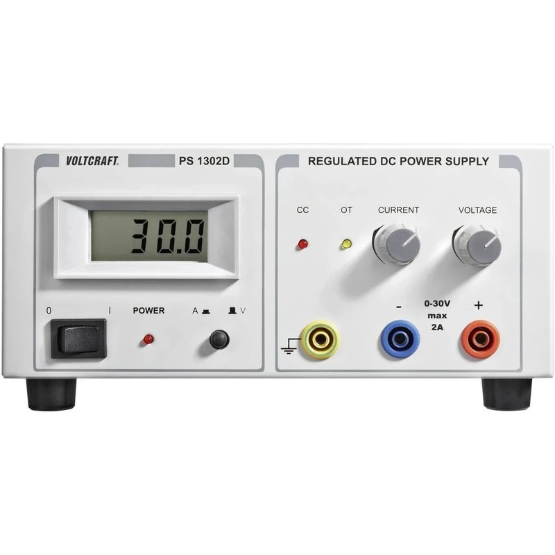 VOLTCRAFT PS-1302 D Laboratory Power Supply, Adjustable 0-30 V/DC 0-2 A, 60 W, Number of Outputs 1 x - Image 1