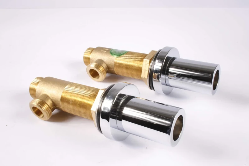 Nuie PK311 Bath Filler Side Valves, Silver/Bronze - Image 1
