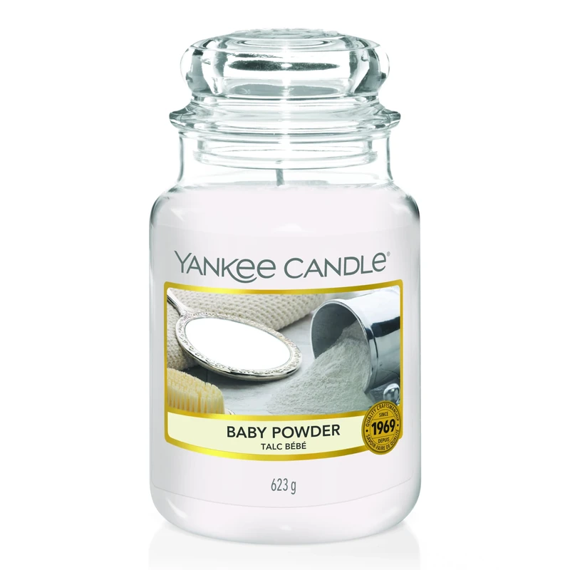 Yankee Candle Scented Candle | Baby Powder Large Jar | Long Burning Candles: up to 150 Hours | Perfect Gifts for Women