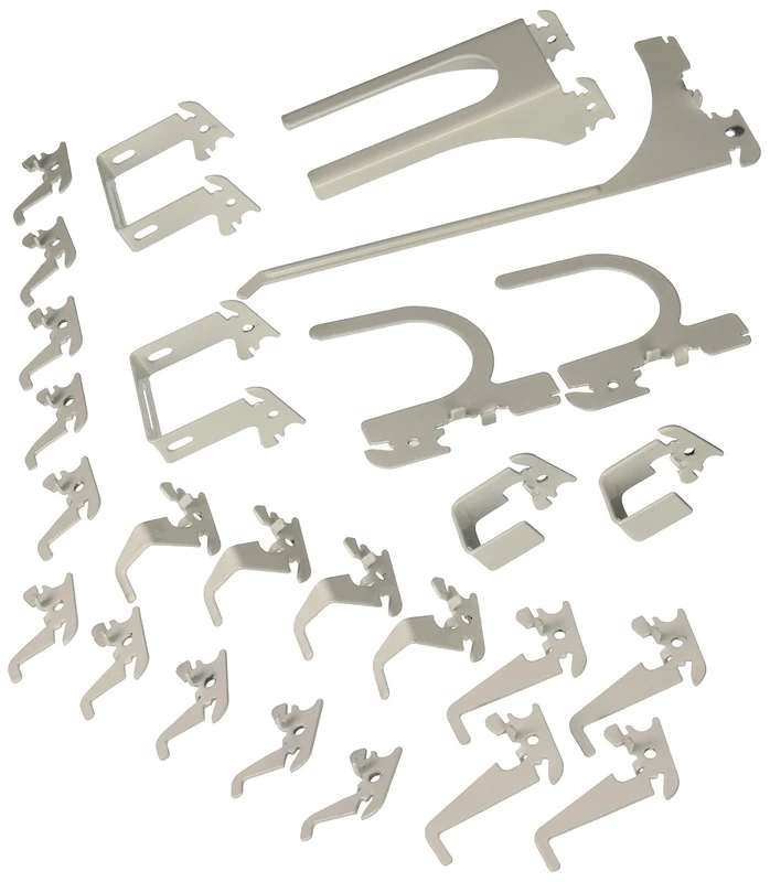 Wall Control KT-200-DLX W Slotted Storage Panel Deluxe Hook Assortment, White