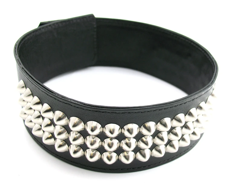 M2M Armband Leather Studded with Velcro, Large, Black