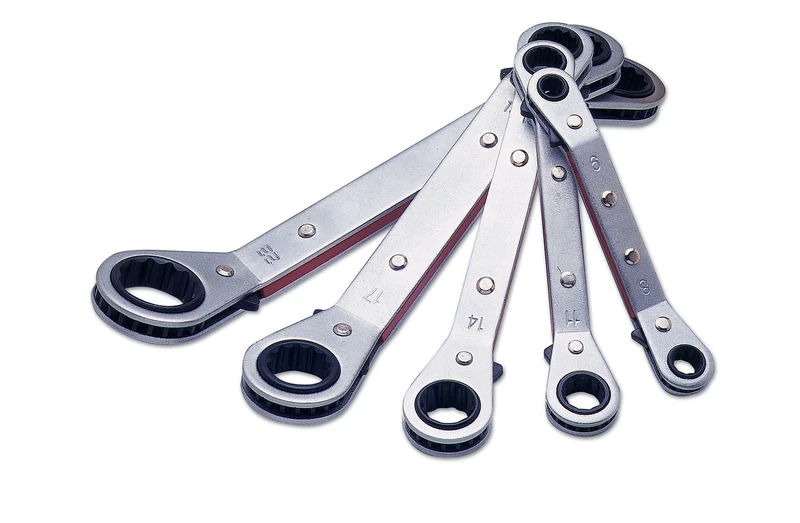 Laser 1750 Ratchet Ring Spanner Set 5pc