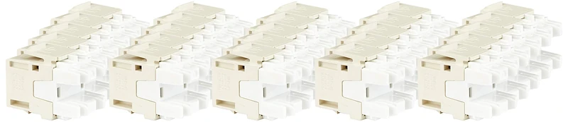 Leviton 61110-BT6 Extreme 6+ QuickPort Connector, CAT 6, Light Almond, 25-Pack