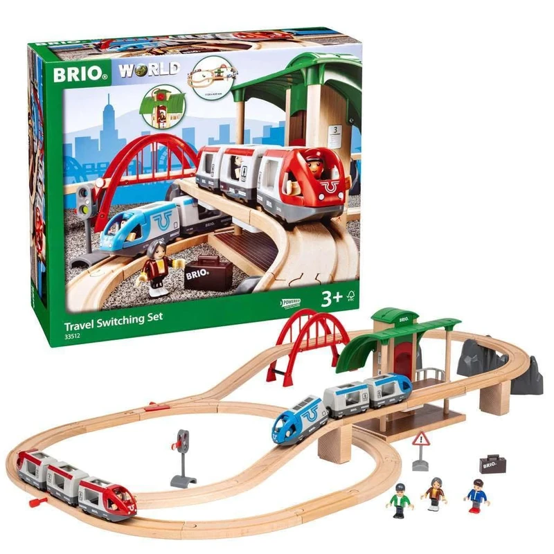 BRIO World Railway Travel Switching Set for Kids Age 3 Years Up for Boys and Girls